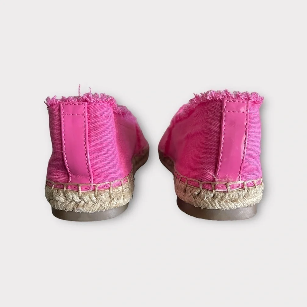 Fuchsia Canvas Espadrilles | Nine West Slip-On Flats | Size 5 | Cruise